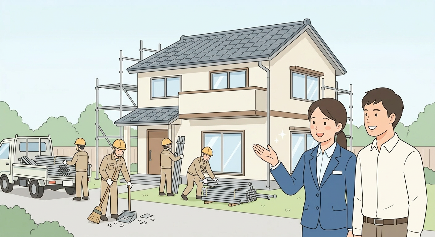 Step 12 : 足場の解体・清掃・お引き渡し